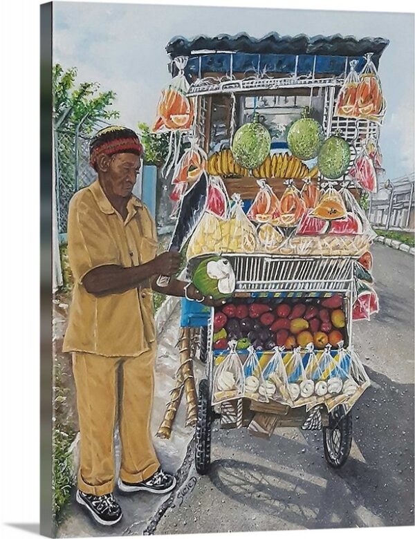 Fitzroy Fruitcart 12" × 16" - Image 3
